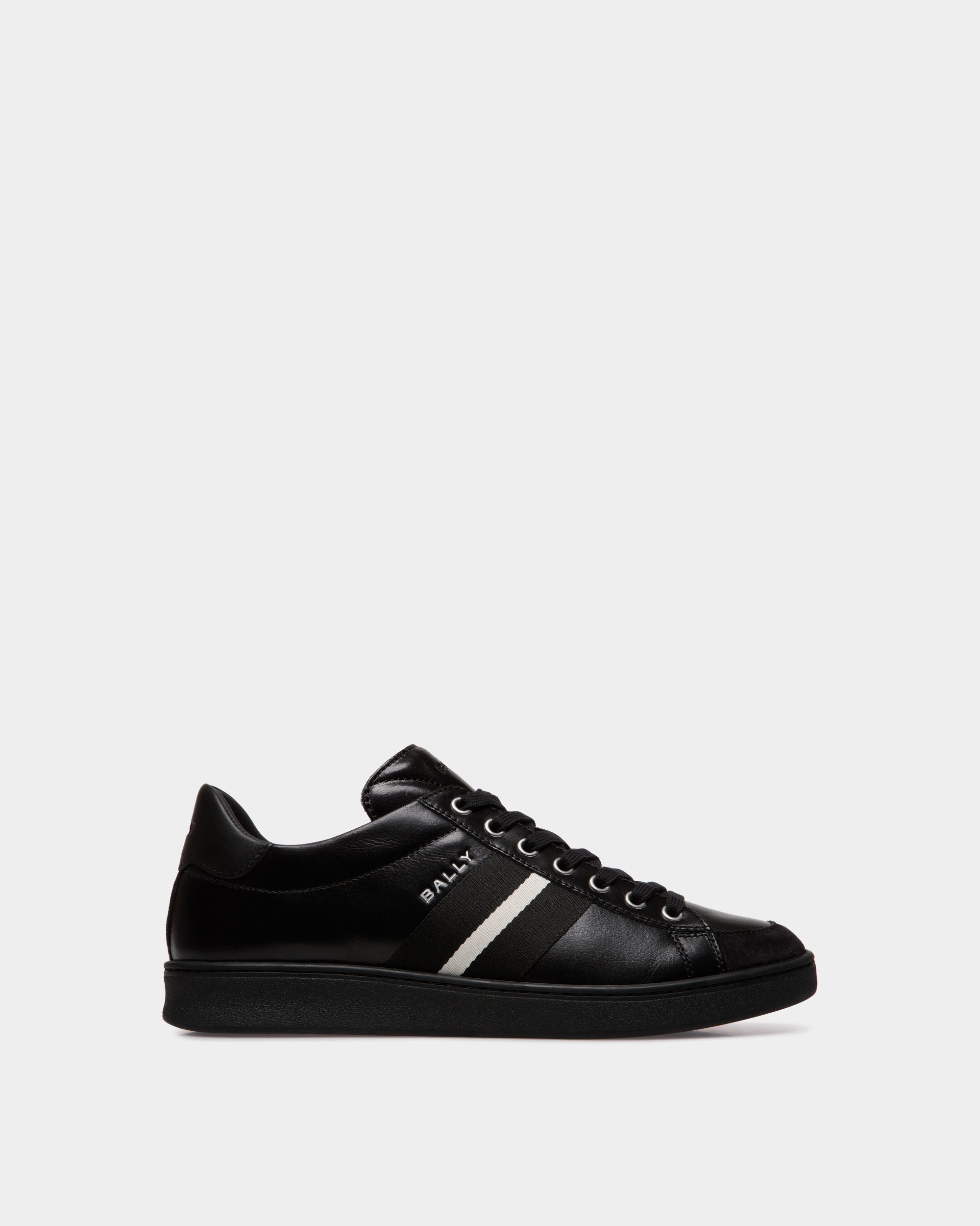 Tennis-Sneaker Aus Leder In Schwarz - Herren - Bally - 01