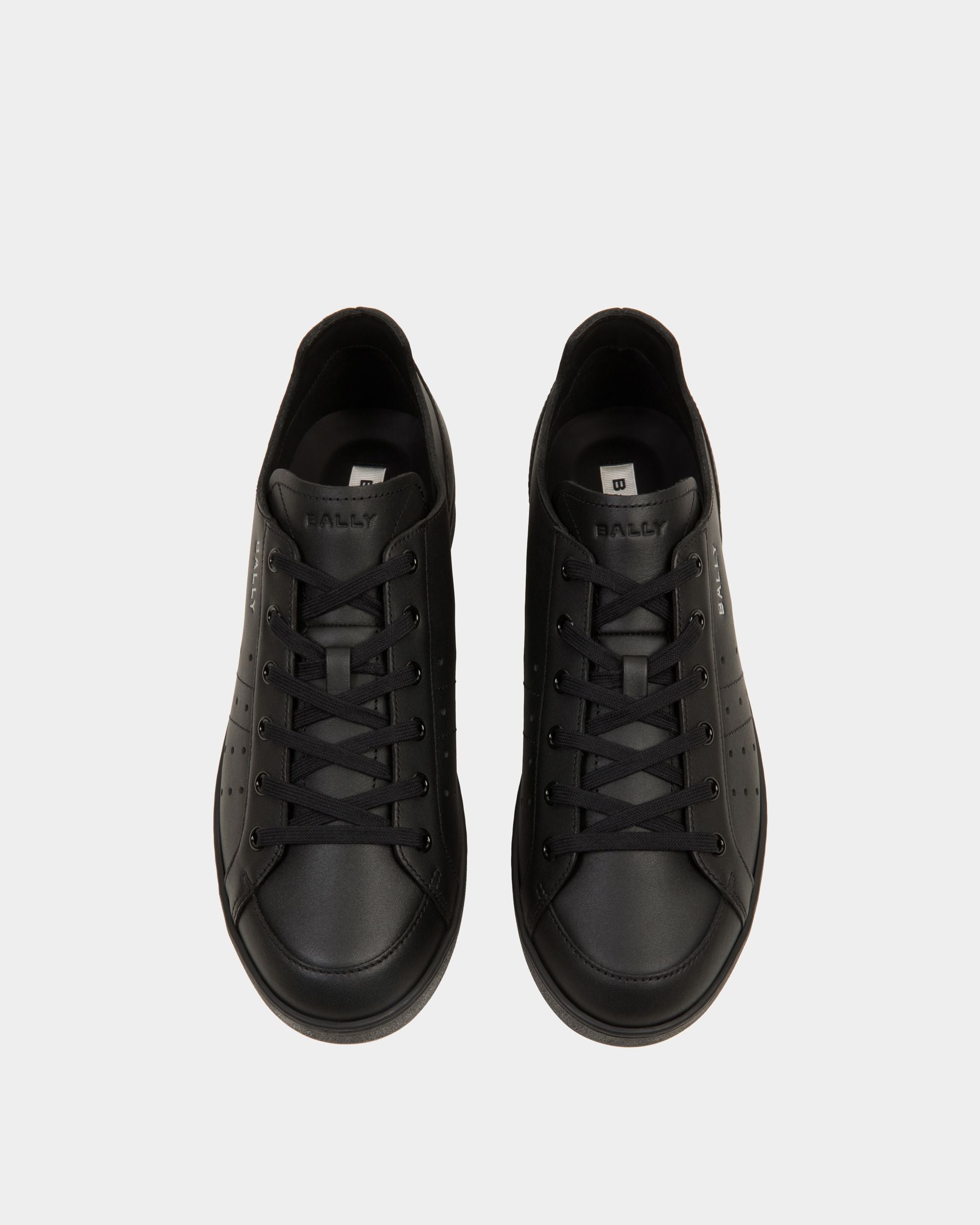 Tennis Sneaker in Black Leather - Men's - Bally - 04