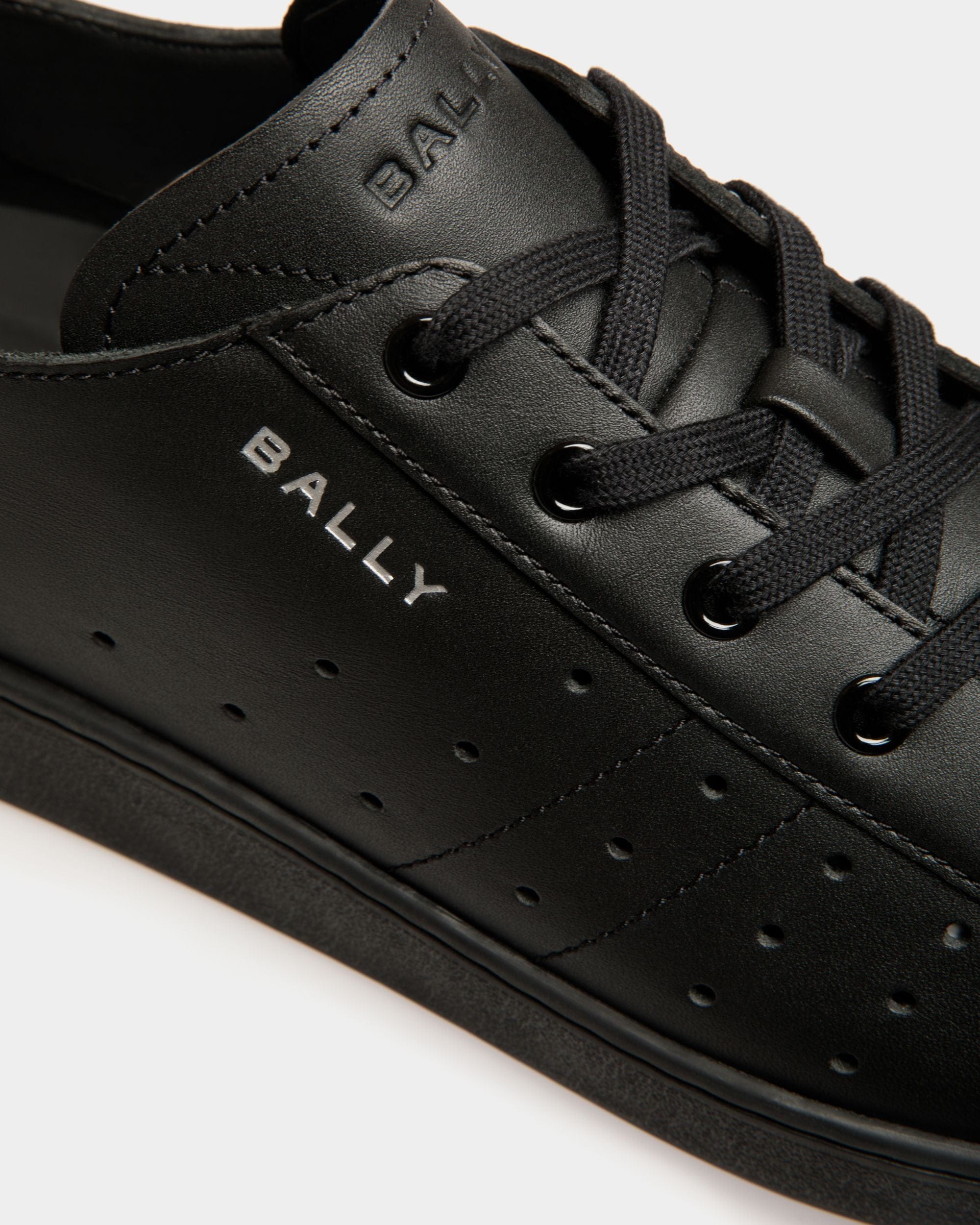 Tennis Sneaker in Black Leather - Men's - Bally - 05