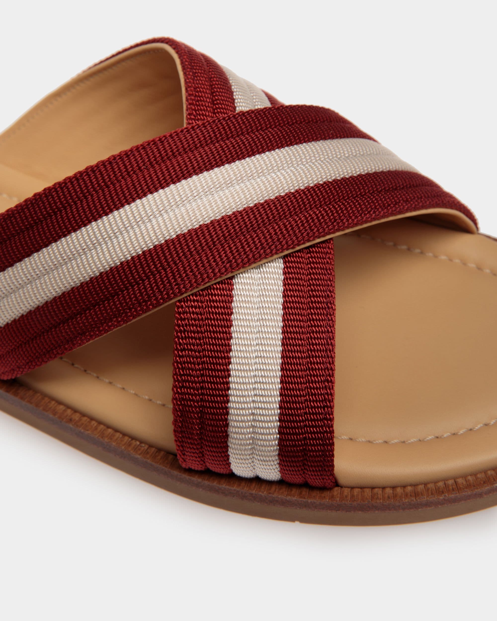 Glide Sandale Aus Nylon In Rot Und Weiß - Herren - Bally - 04