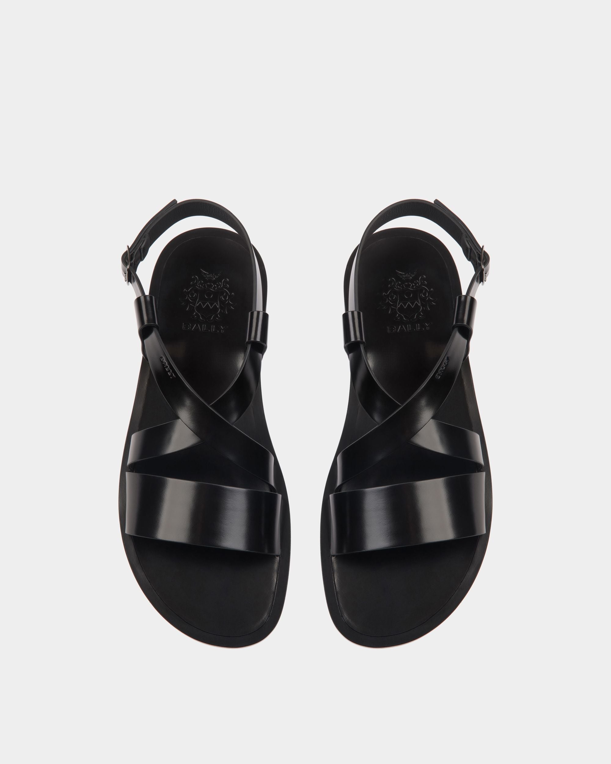 Salis Sandal in Black Leather - Men's - Bally - 04