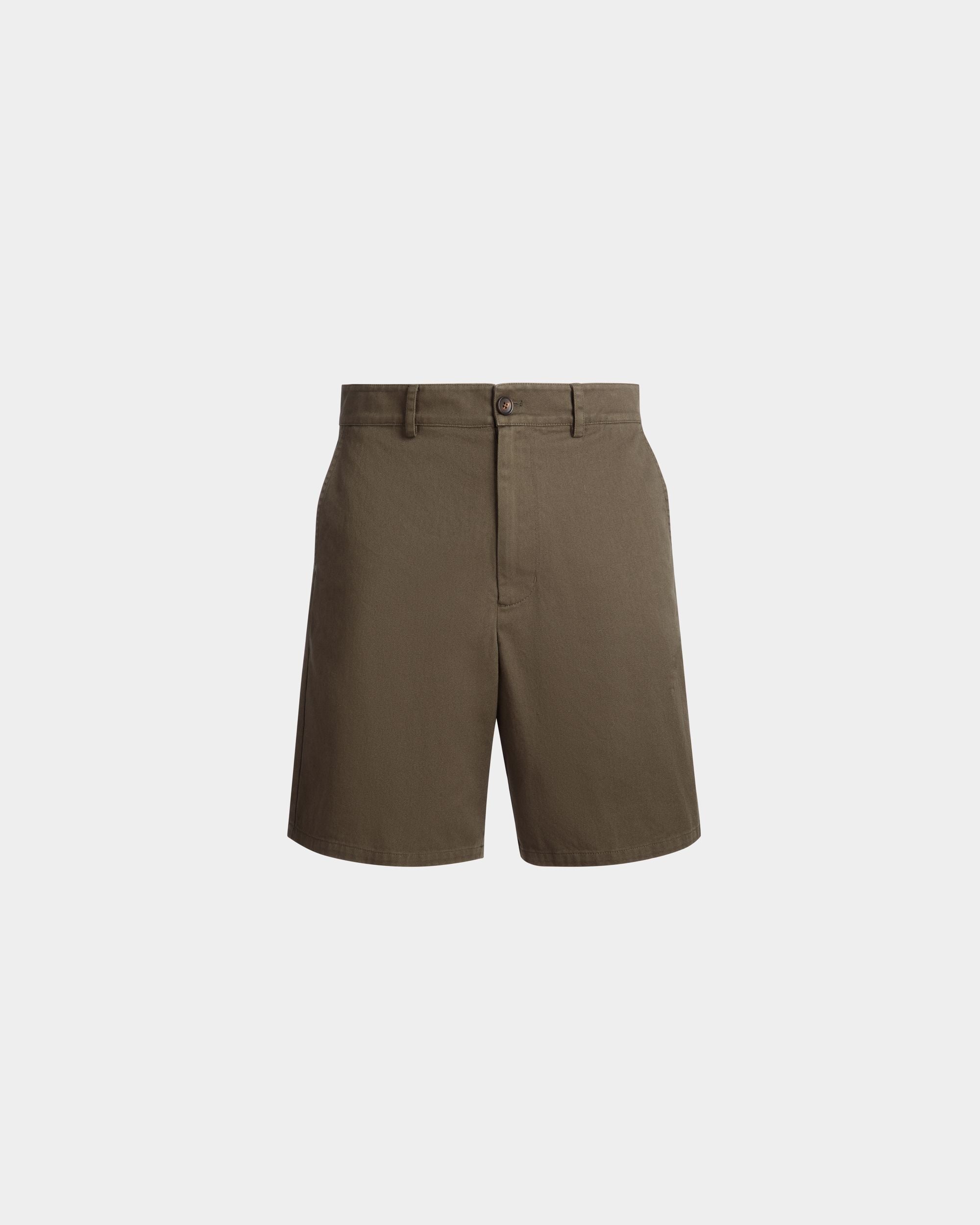 Shorts Aus Baumwolle In Military Green Aus Der Adrien Brody Travel-Kollektion - Herren - Bally - 01