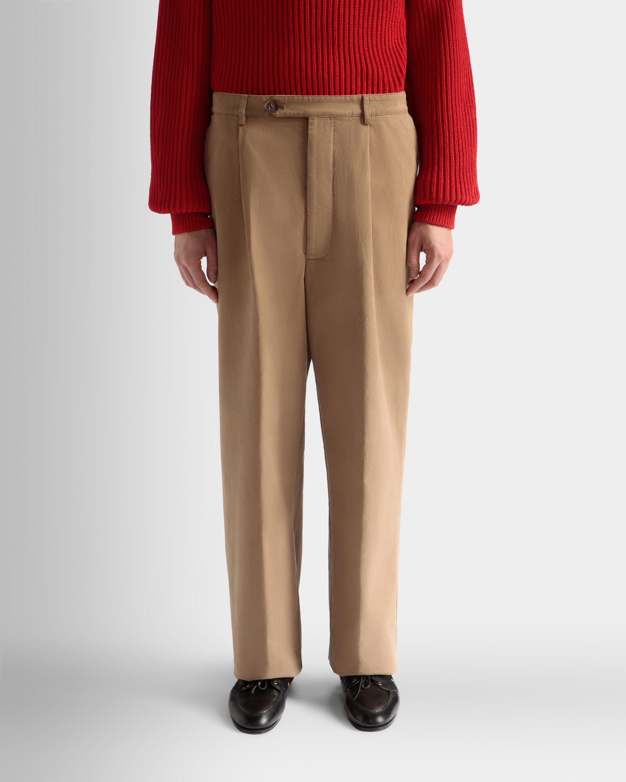 Pants in Camel Cotton - Men's - Bally - 03