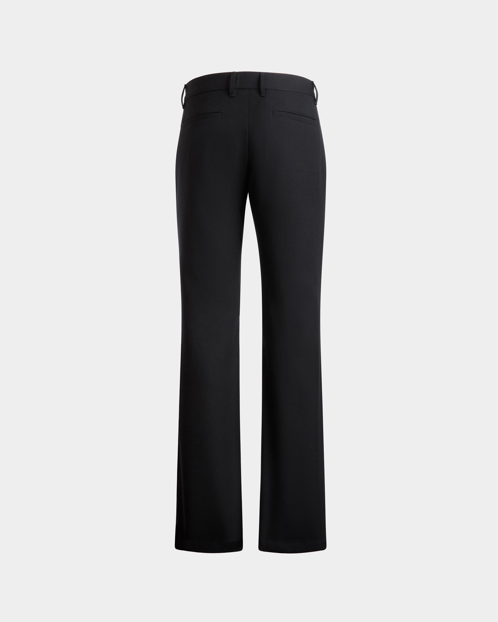 Flared Pants In Navy Blue Wool - Men's - Bally - 03