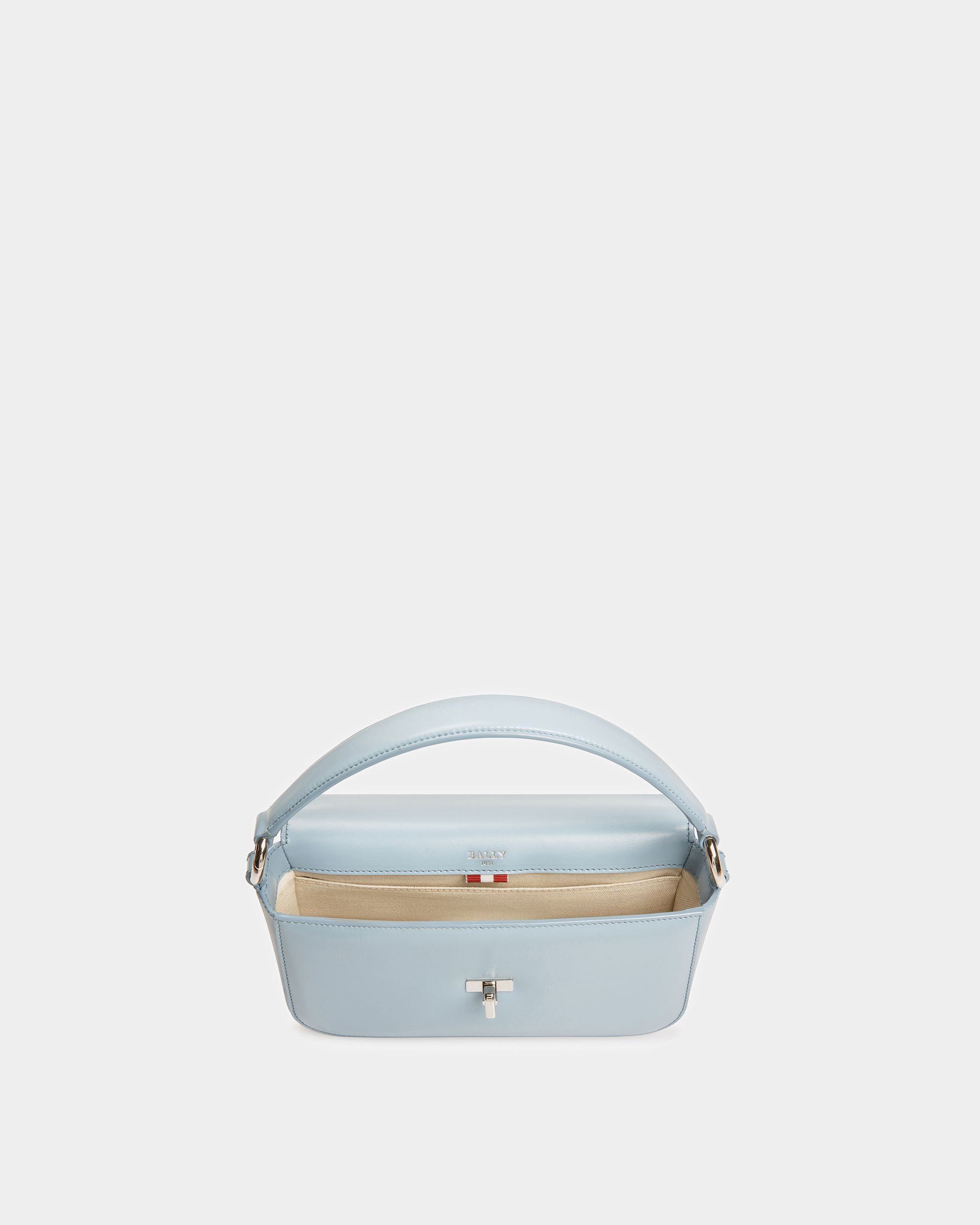 Brodye Leather Crossbody Bag In Light Blue - Women's - Bally - 03