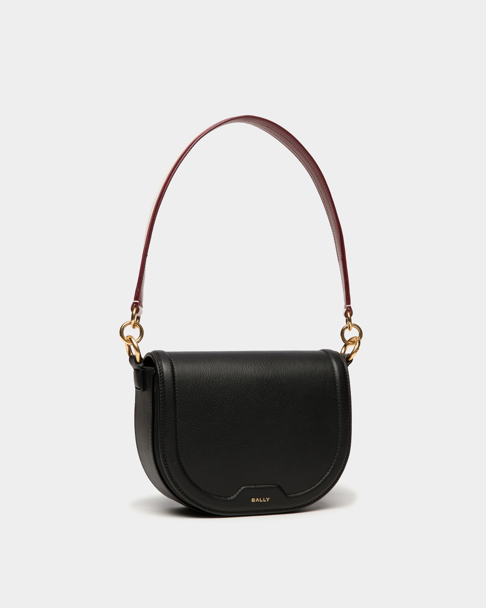 Sac À Bandoulière Code En Cuir Noir - Femme - Bally - 04