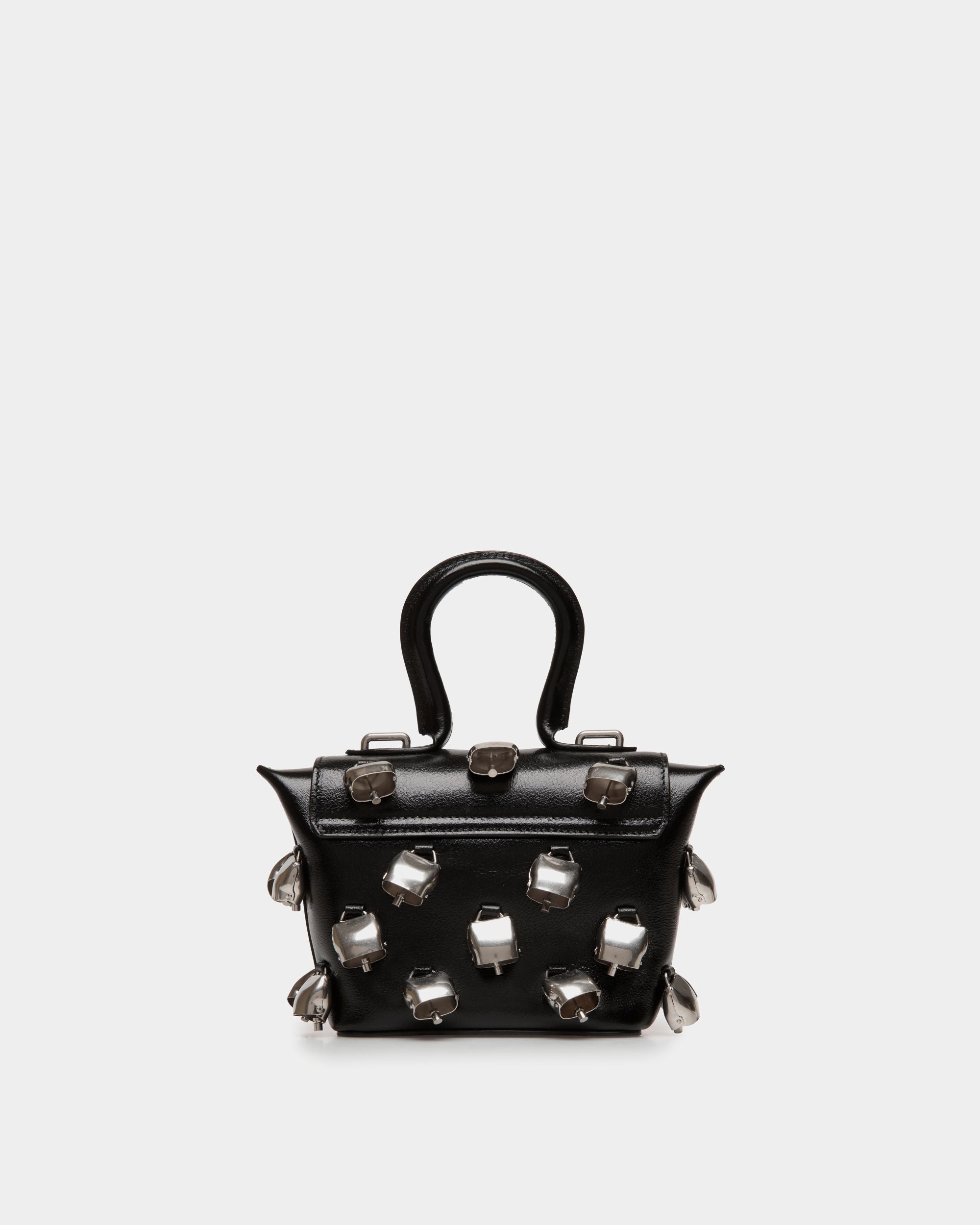 Belle Minibag In Black Leather with Bells - Women's - Bally - 02