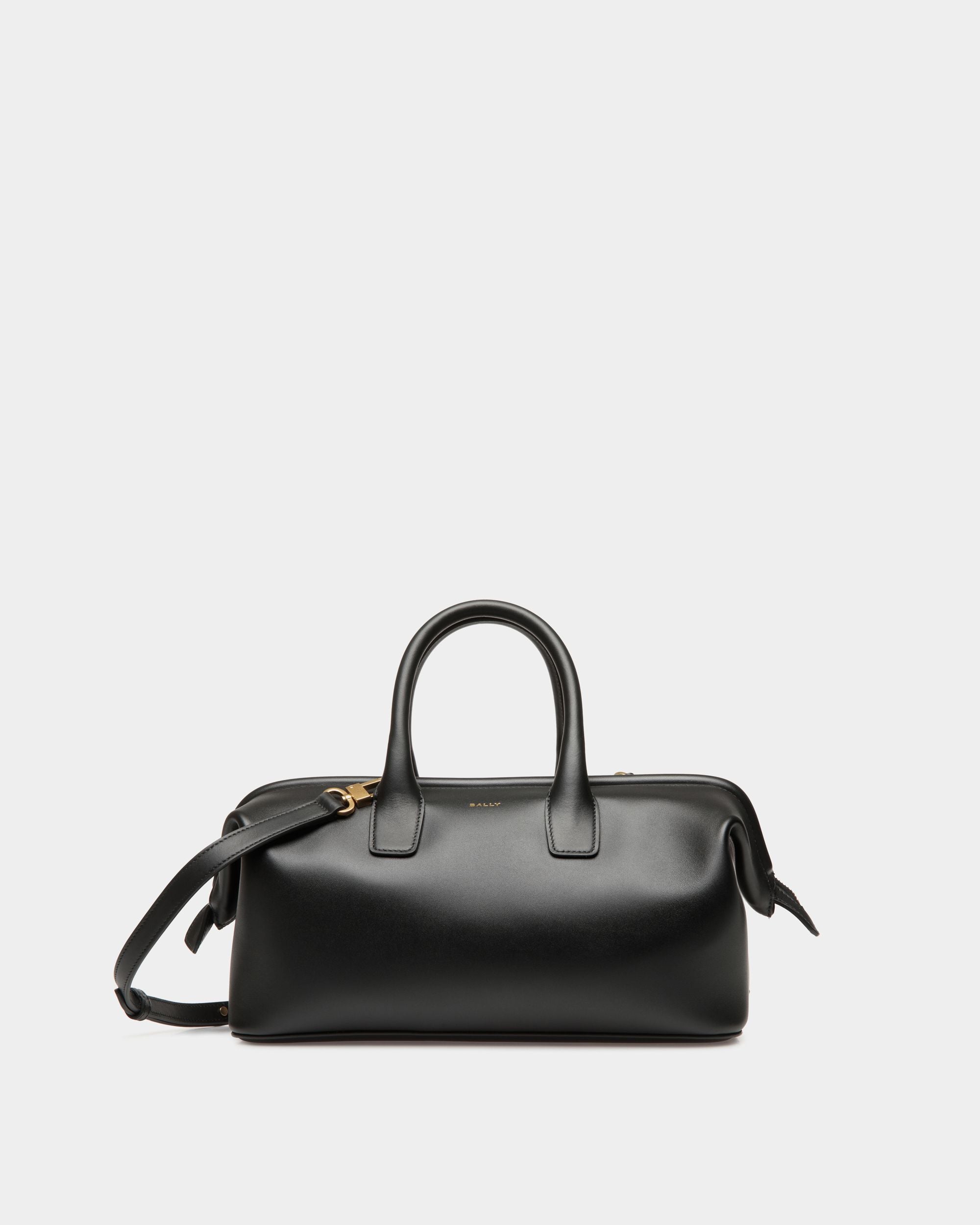 Belle Small Top Handle Bag In Black Leather - Women's - Bally - 01