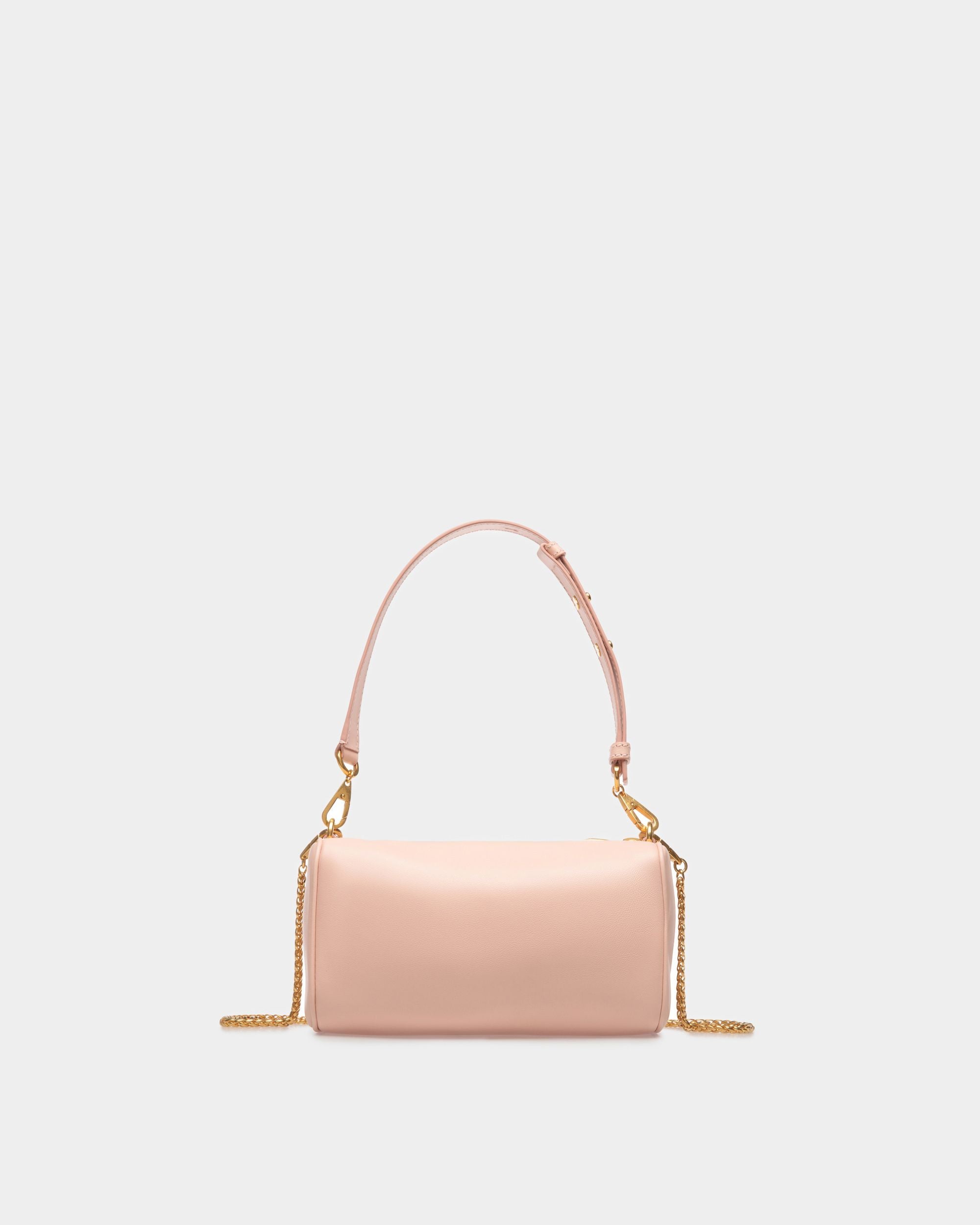 Emblem Mini Bag In Pink Leather - Women's - Bally - 02