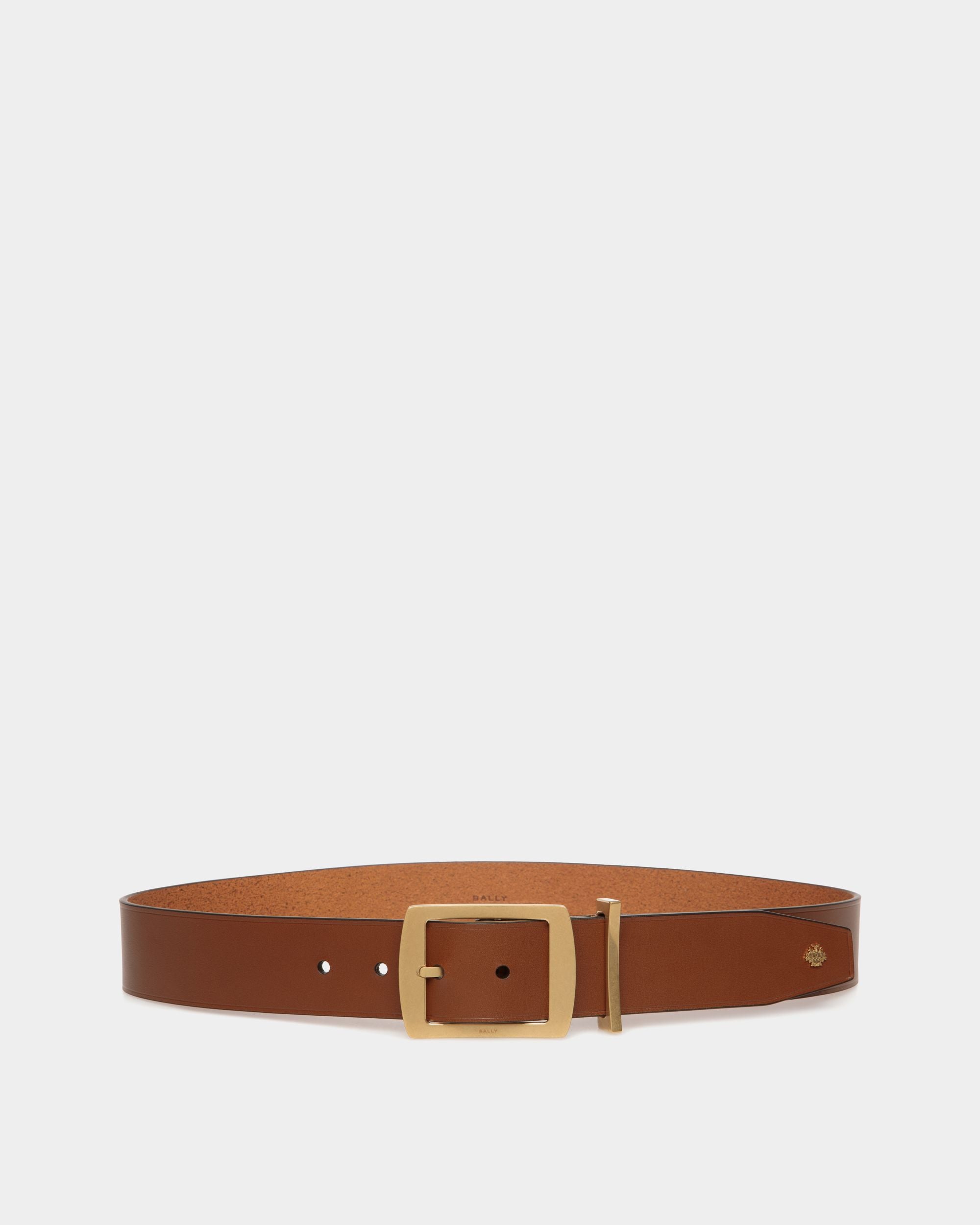 Ceinture Glen 40 mm En Cuir Marron - Femme - Bally - 01