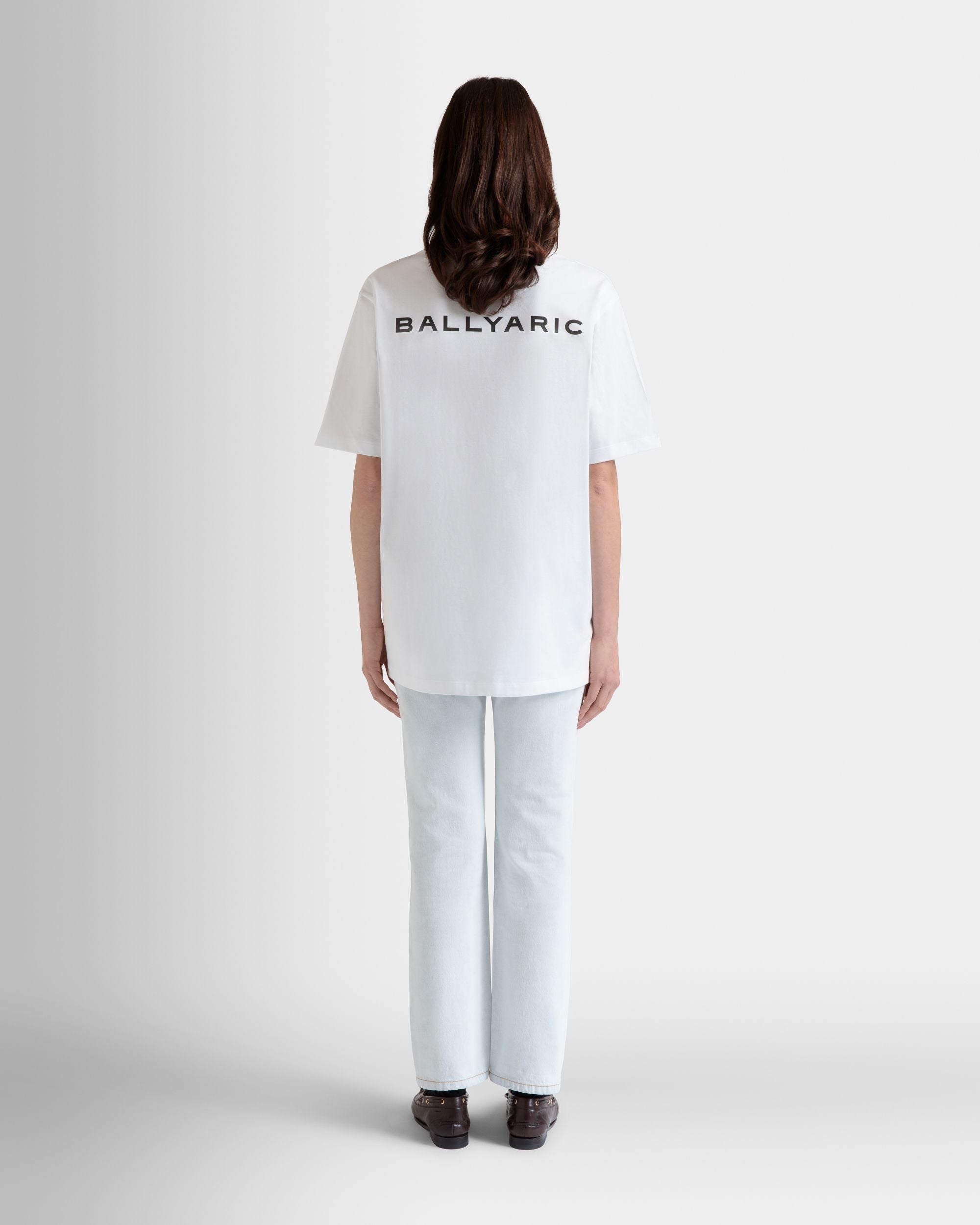 DJ Leo Mas x Bally T-Shirt in White Cotton with a Dancing Amnesia Print - Women's - Bally - 06