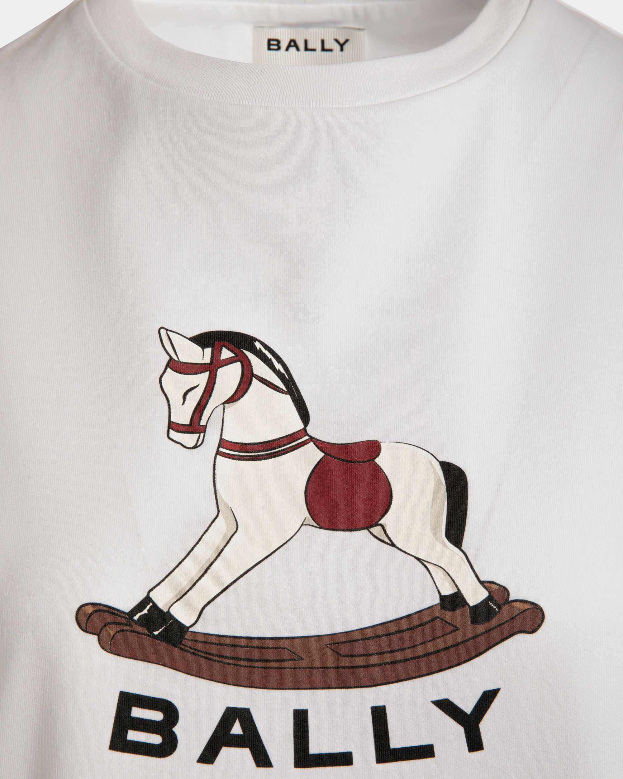 T-Shirt Avec Imprimé Beni Bischof Rocking Horse En Coton Blanc - Femme - Bally - 02