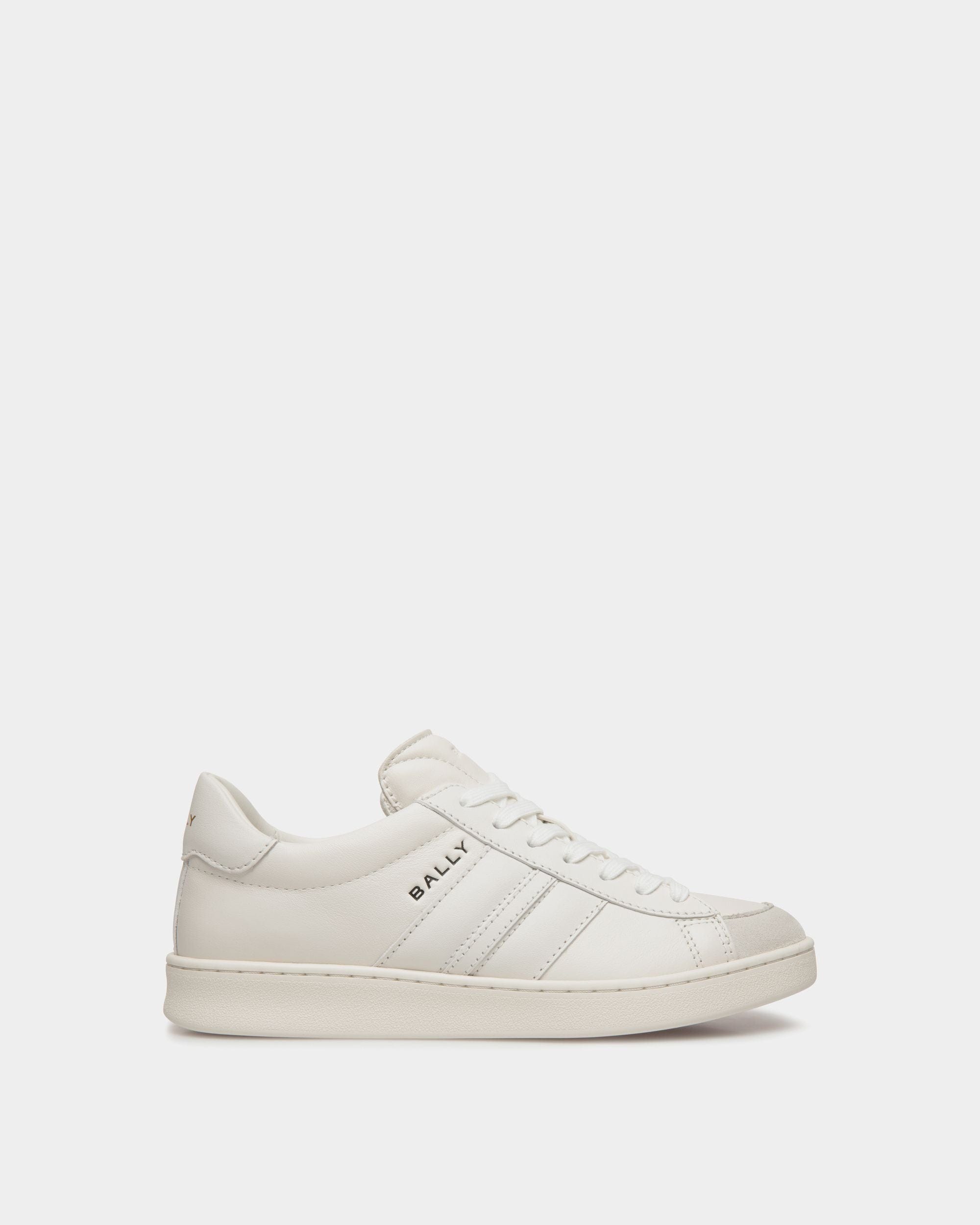 Tennis Sneaker Aus Leder In Weiß - Damen - Bally - 01