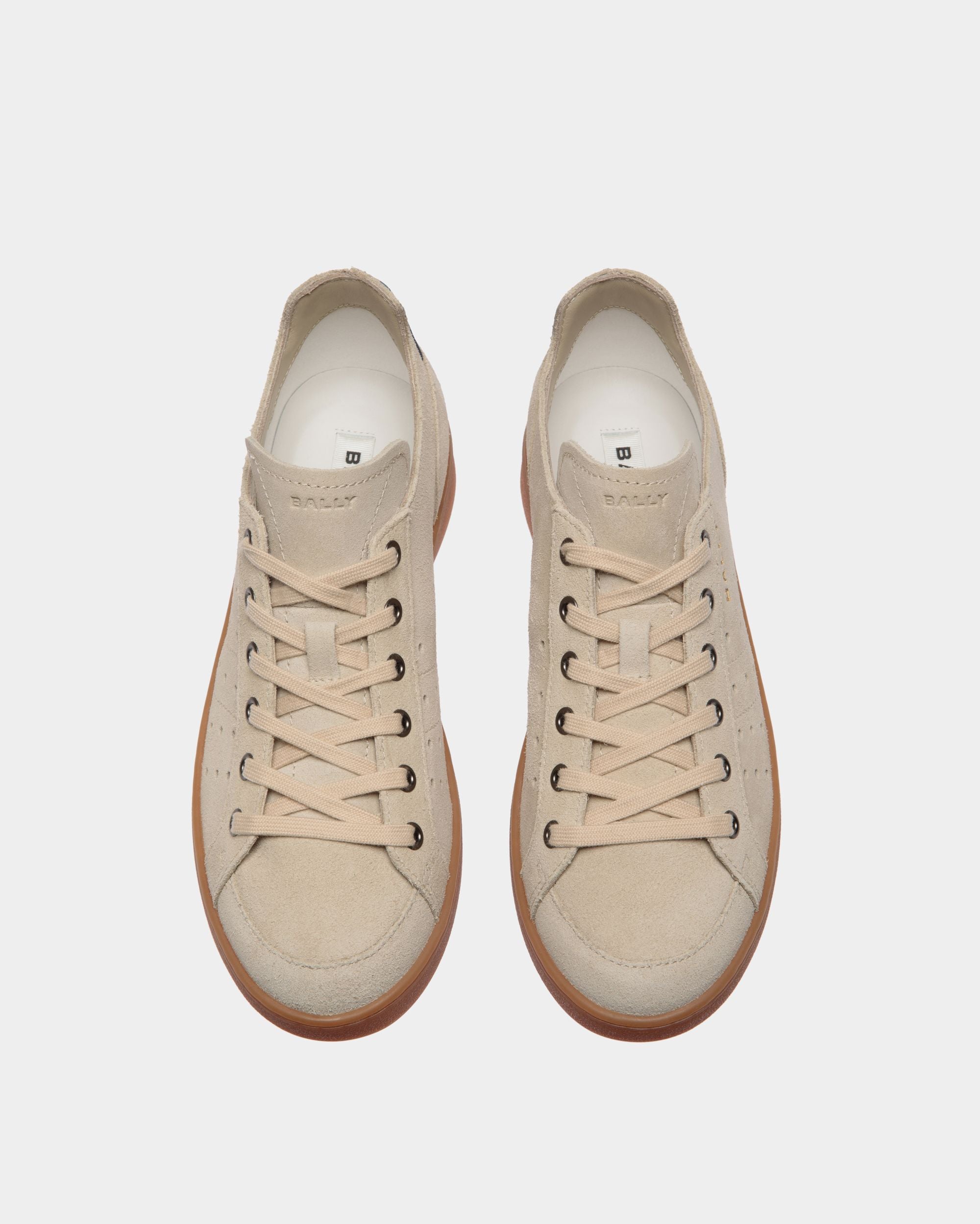 Sneaker Tennis En Daim Champagne - Femme - Bally - 05