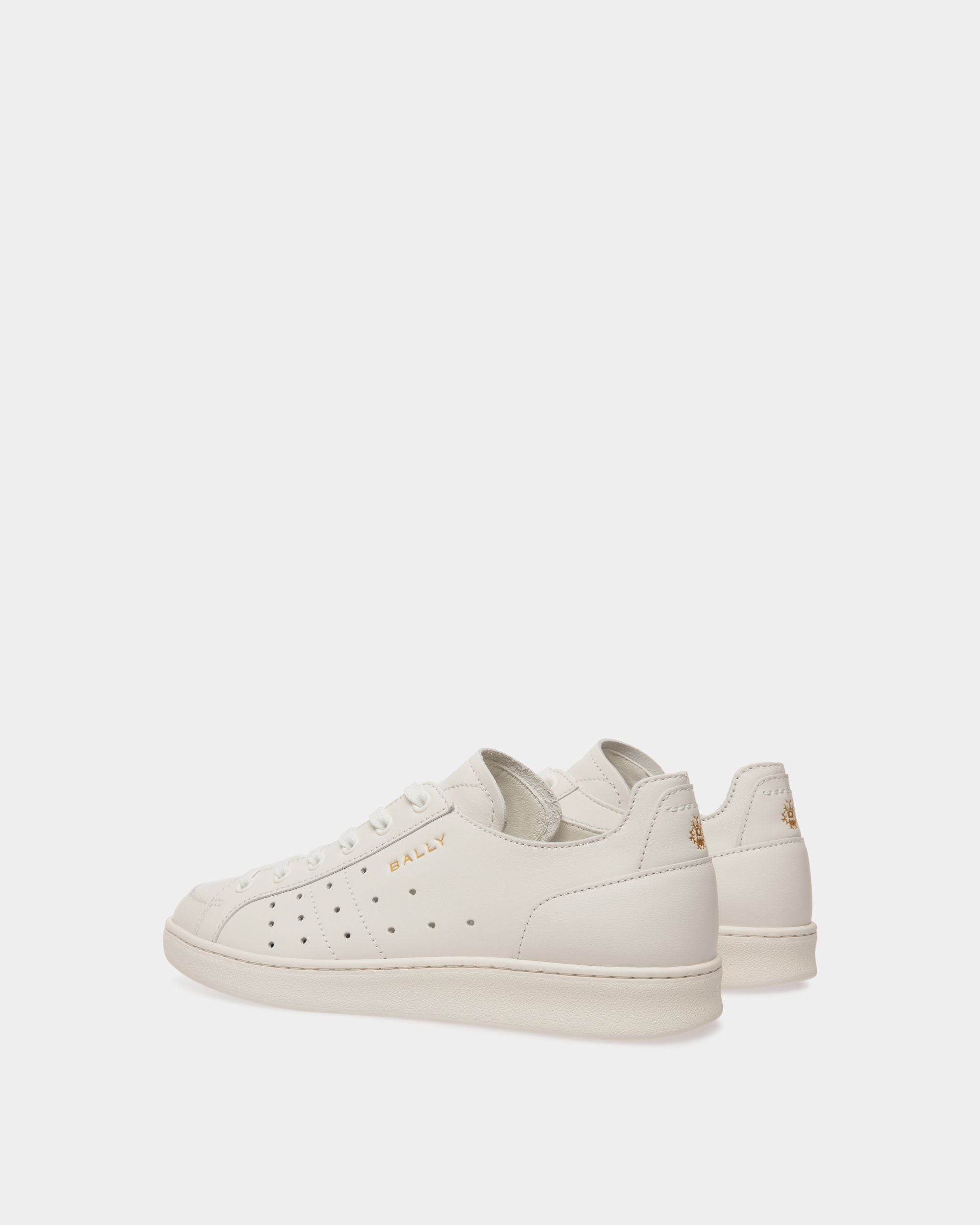 Tennis Sneaker in White Leather - Women's - Bally - 03