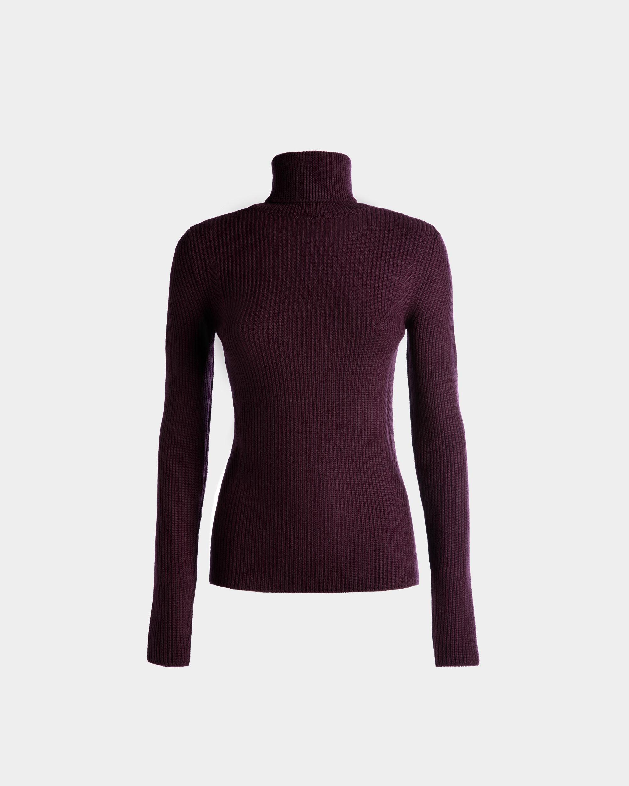 Rollkragenpullover Aus Wolle In Orchidee - Damen - Bally - 01