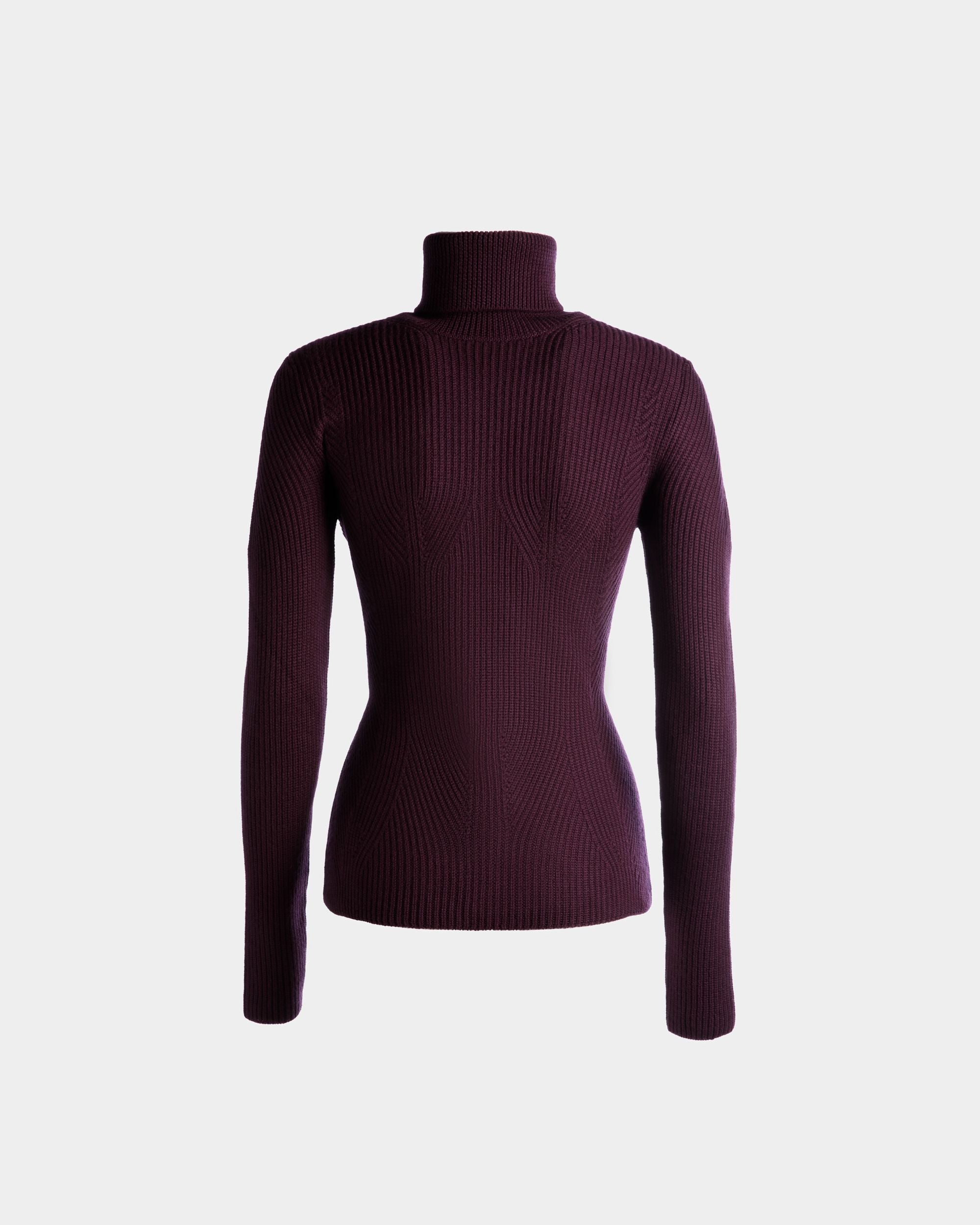 Rollkragenpullover Aus Wolle In Orchidee - Damen - Bally - 03