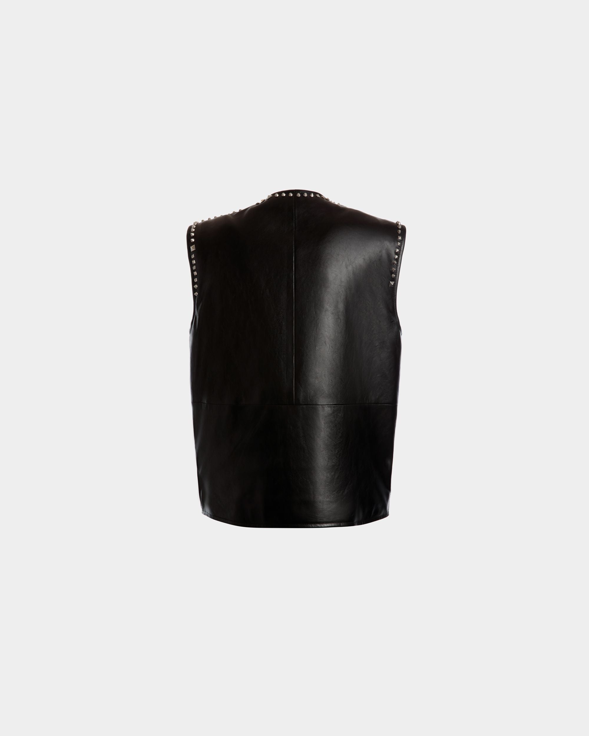 Vest In Black Leather with Studs - Women's - Bally - 03