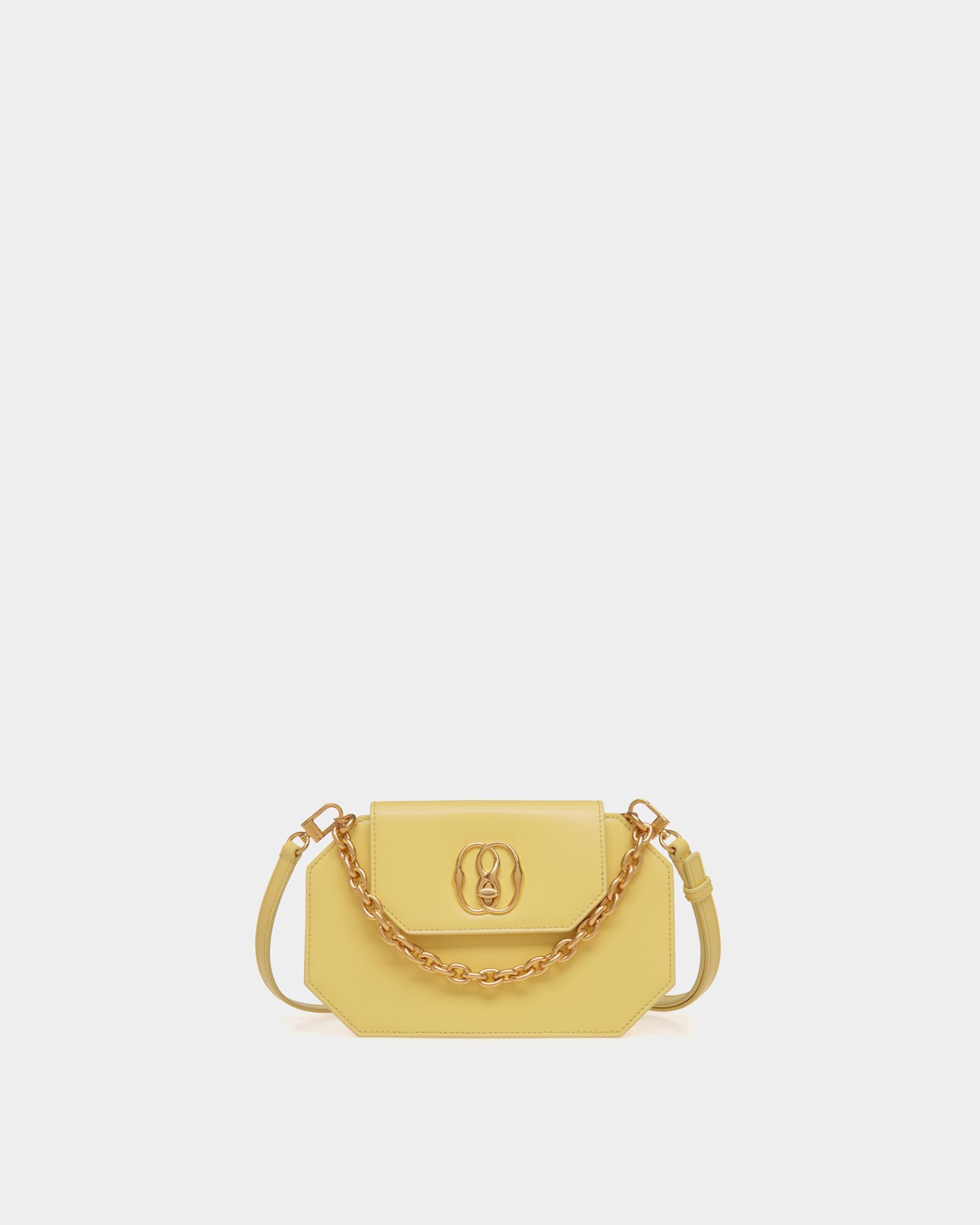 Emblem Mini Bag in Vanana Yellow Brushed Leather - Damen - Bally - 01