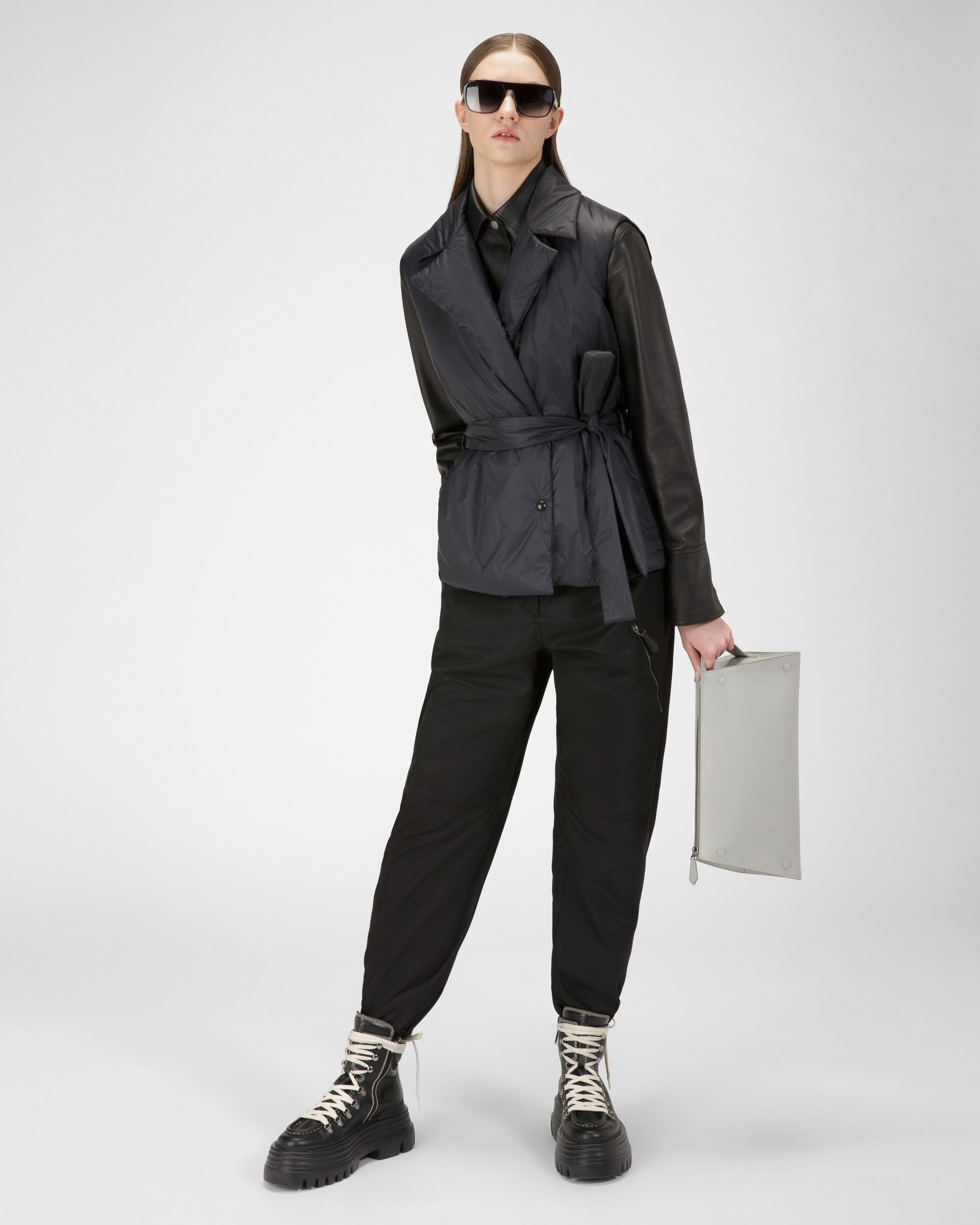 Gilet Imbottito In Nylon Nero - Donna - Bally - 05