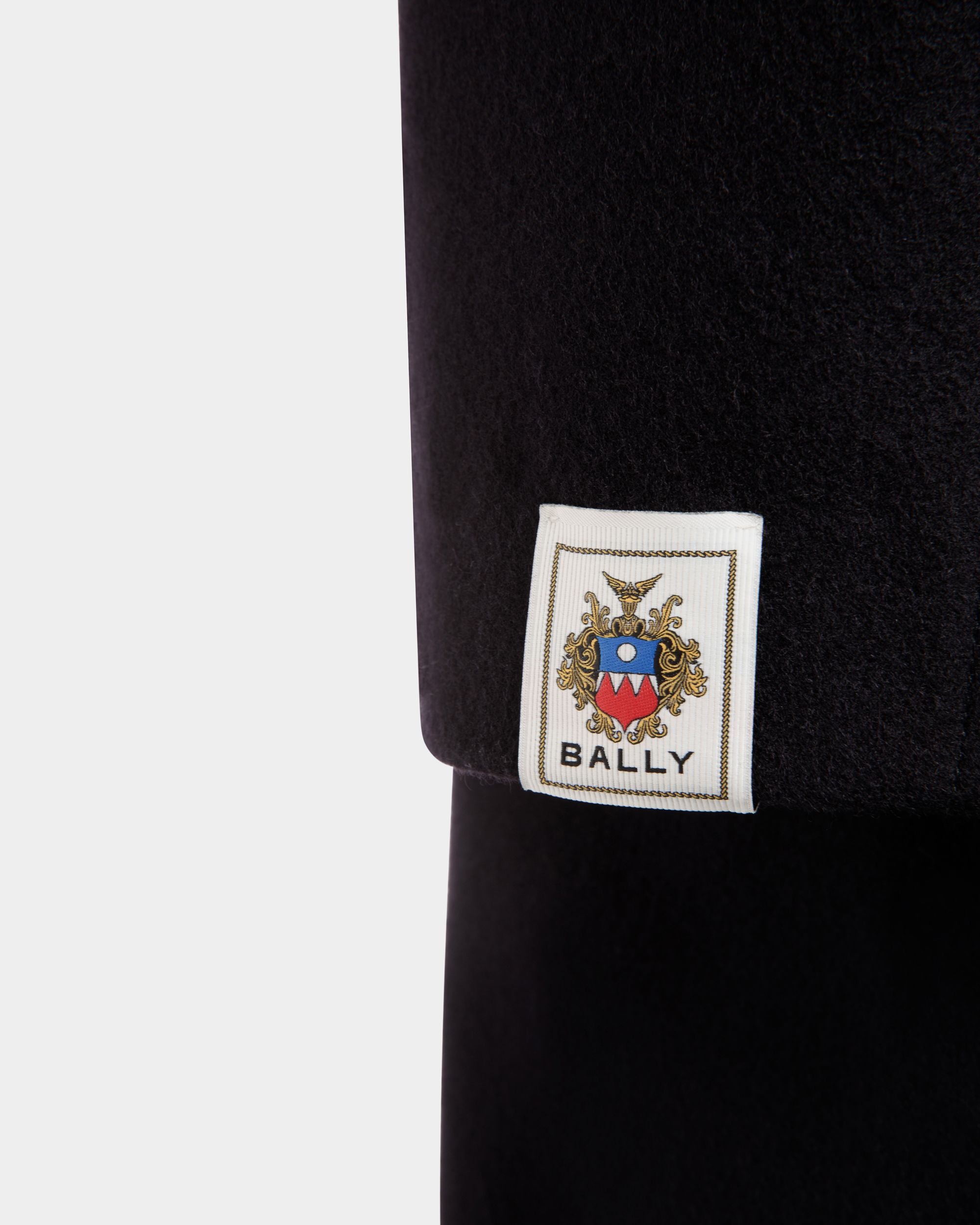 Belted Coat In Navy Blue Wool Blend - Women's - Bally - 02