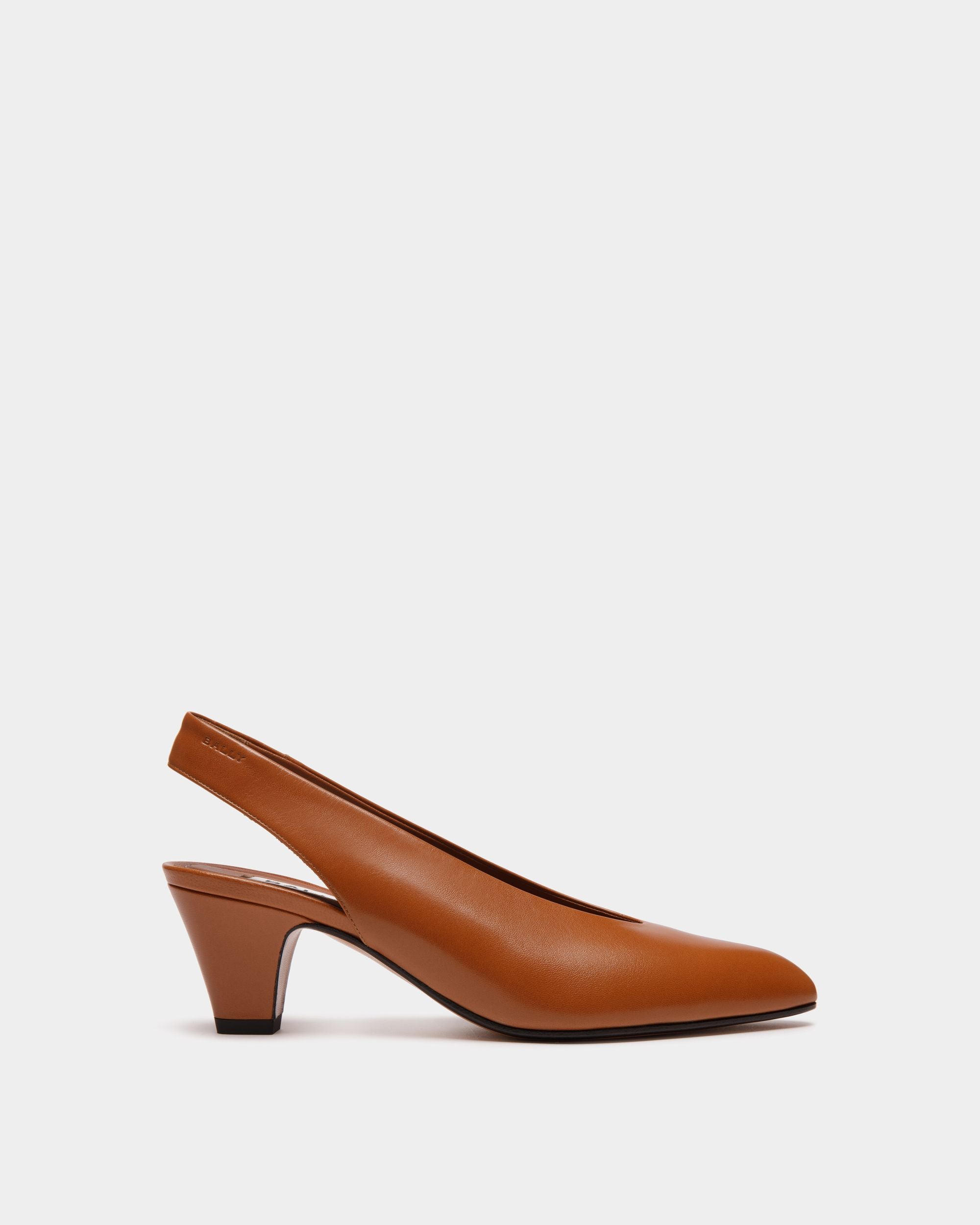 Alva Pump in Brown Leather - Women's - Bally - 01