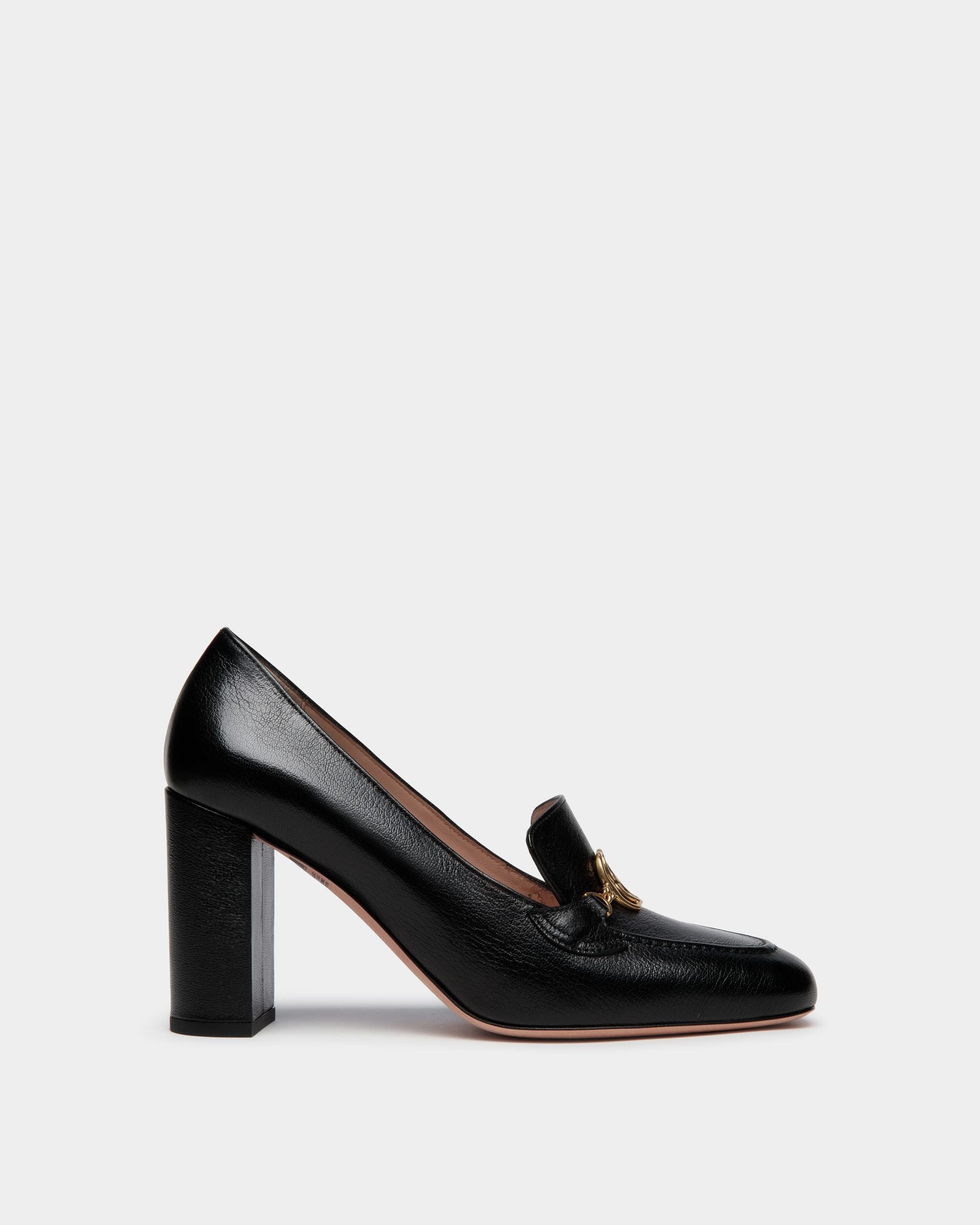 Escarpin Daily Emblem En Cuir Noir - Femme - Bally - 01